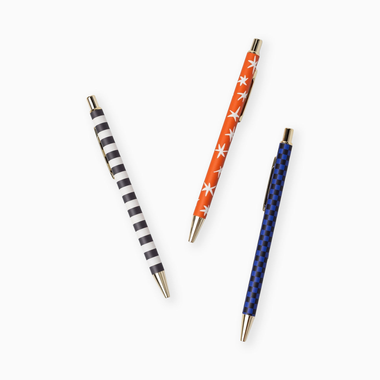 SBP-1010EU - Stripe, Star, Check Set of 3 Pens