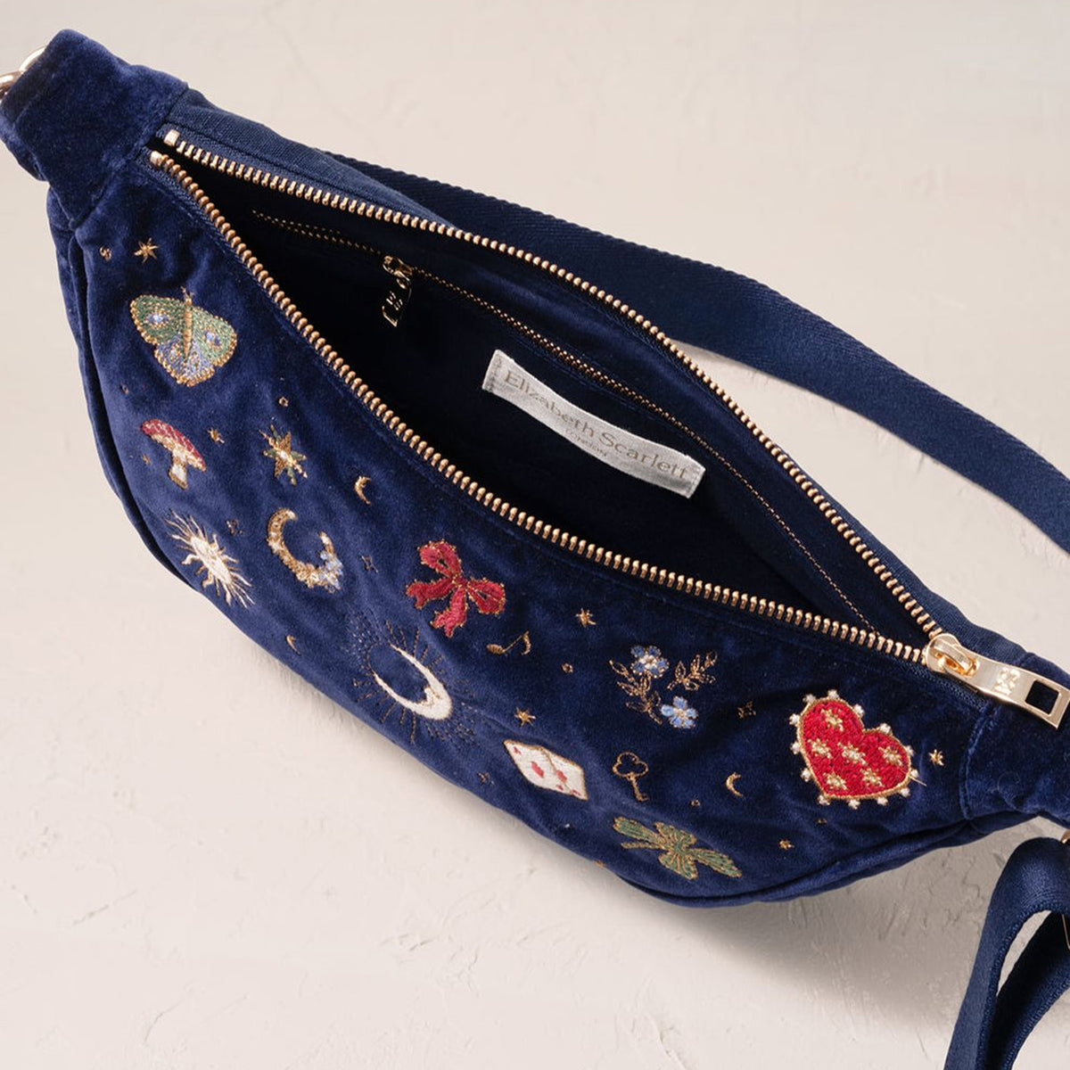 19273 - Cosmic Charms Velvet Crossbody Sling Bag