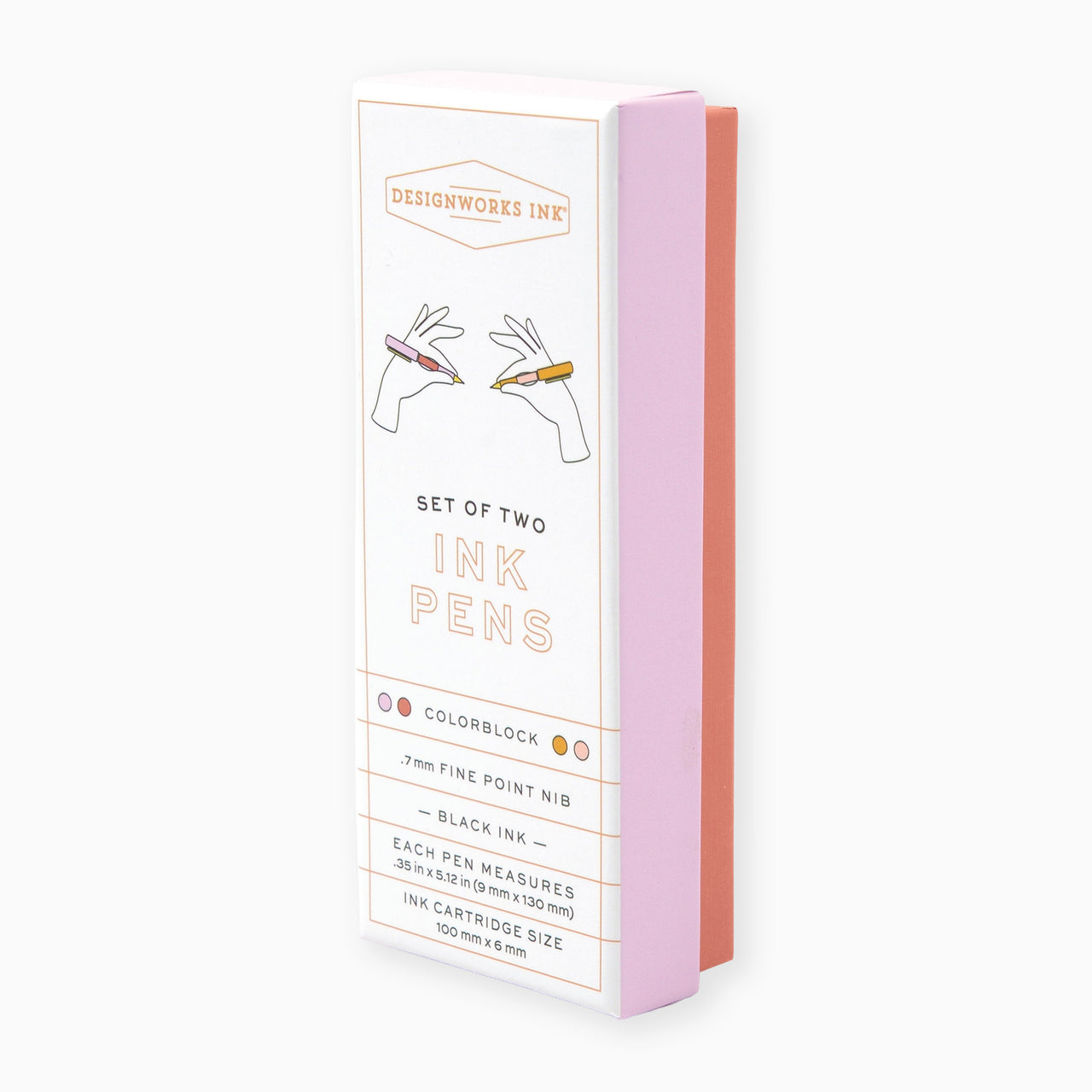 DCBS-1011EU - Set of 2 Colourblock Pens Rosewood and Blush