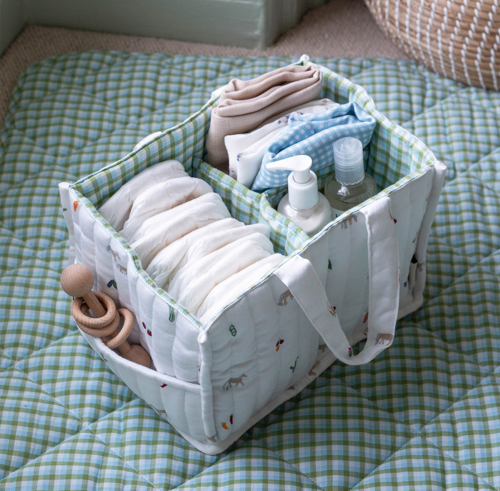 Baby Organiser Bag-NCALFA - Little Farm Nappy Caddy-Avery Row