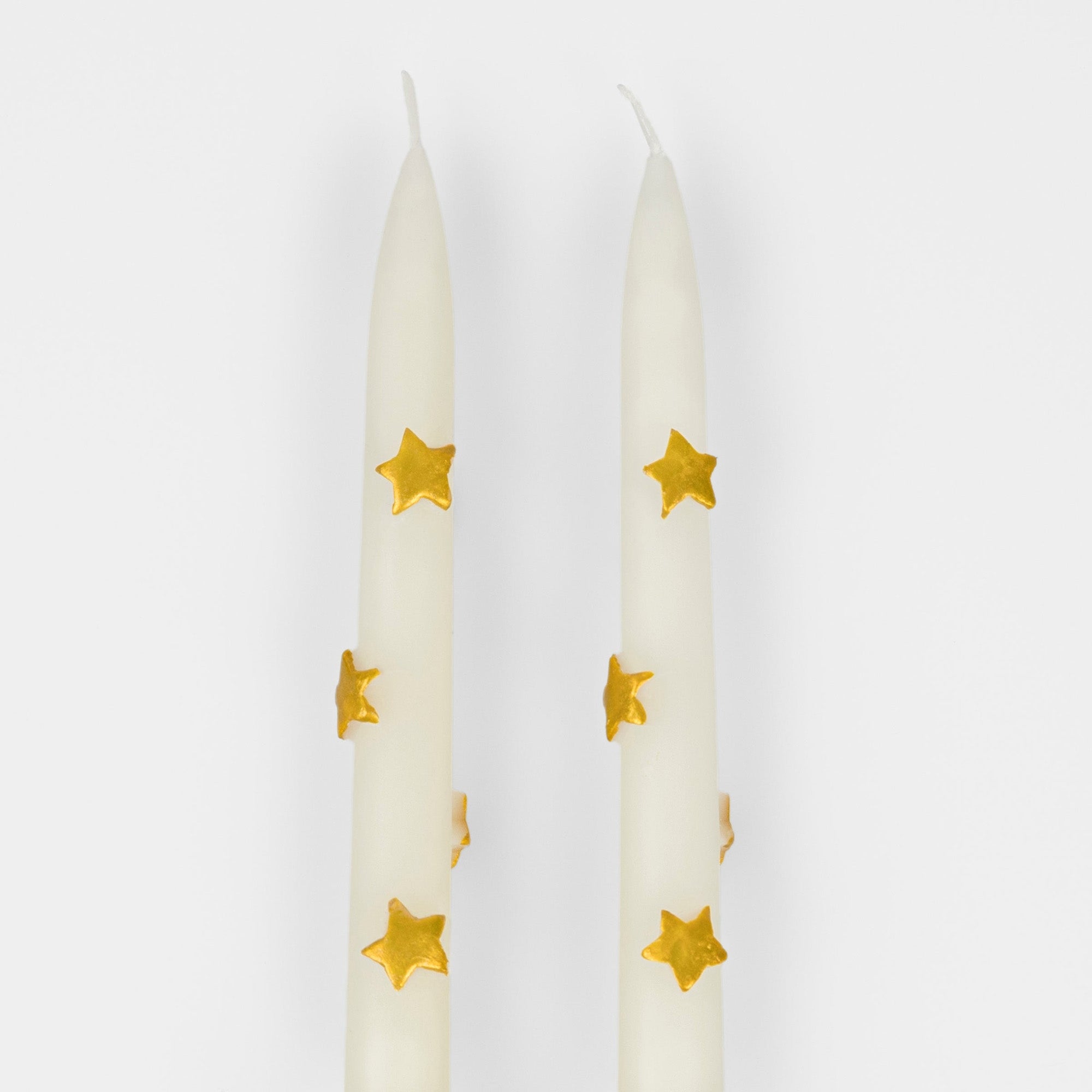 270859 - Gold Star Taper Candles