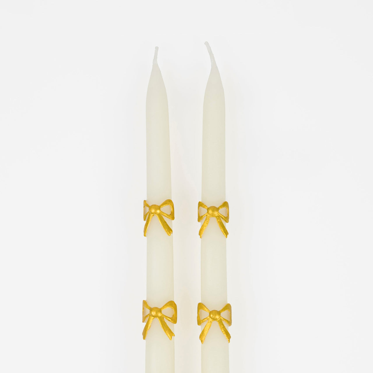 271021 - Gold Bow Taper Candles