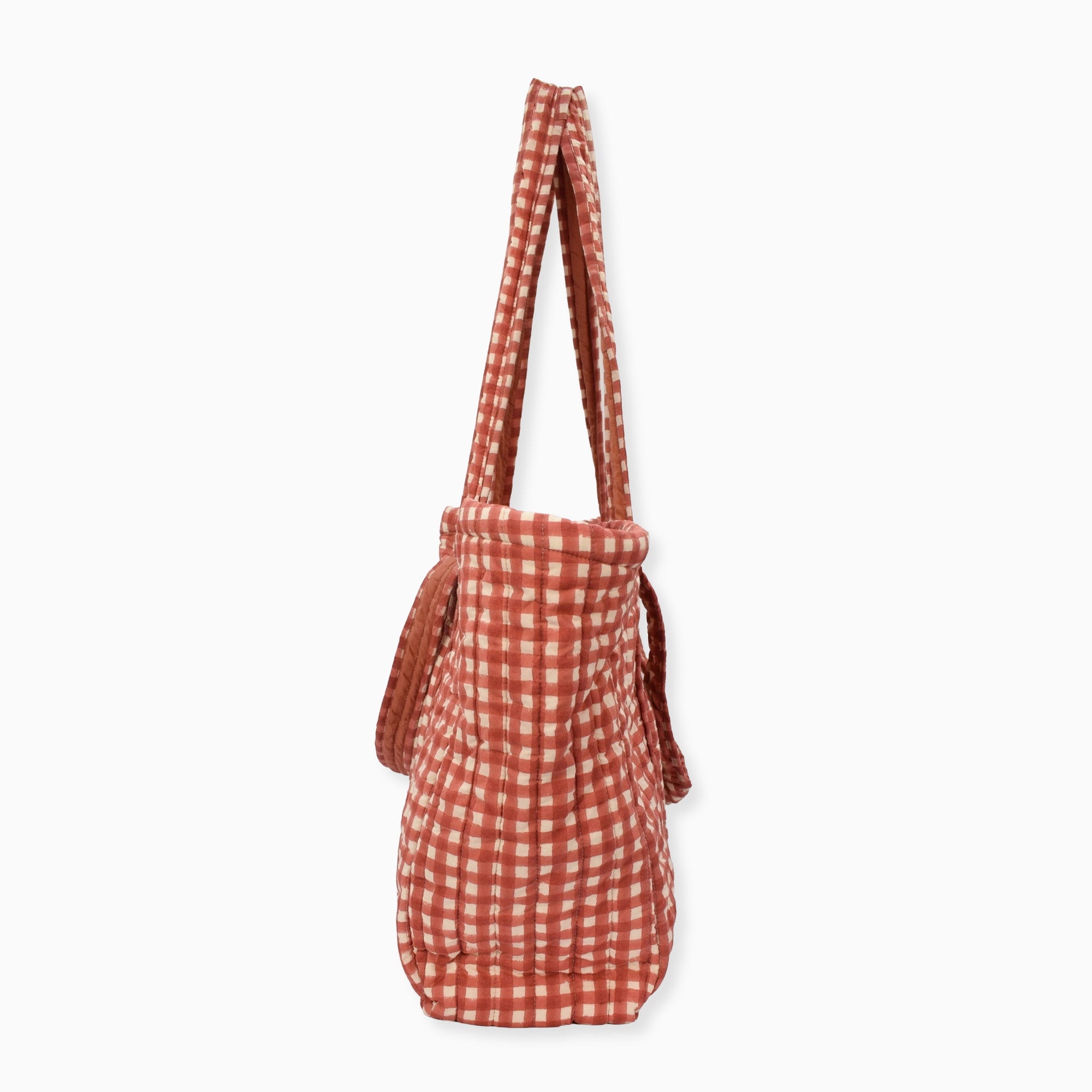 CA GIN - Quilted Carry All | Gingham | Ginger