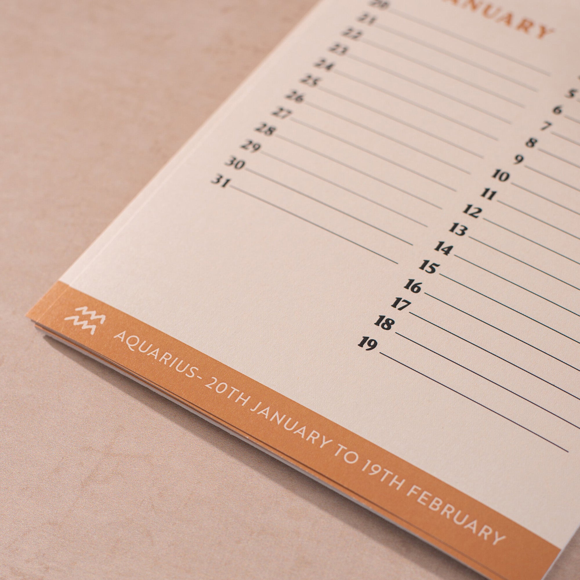 Calendar-TUE-ZSC-1430 - Zodiac Signs Birthday Calendar-Good Tuesday