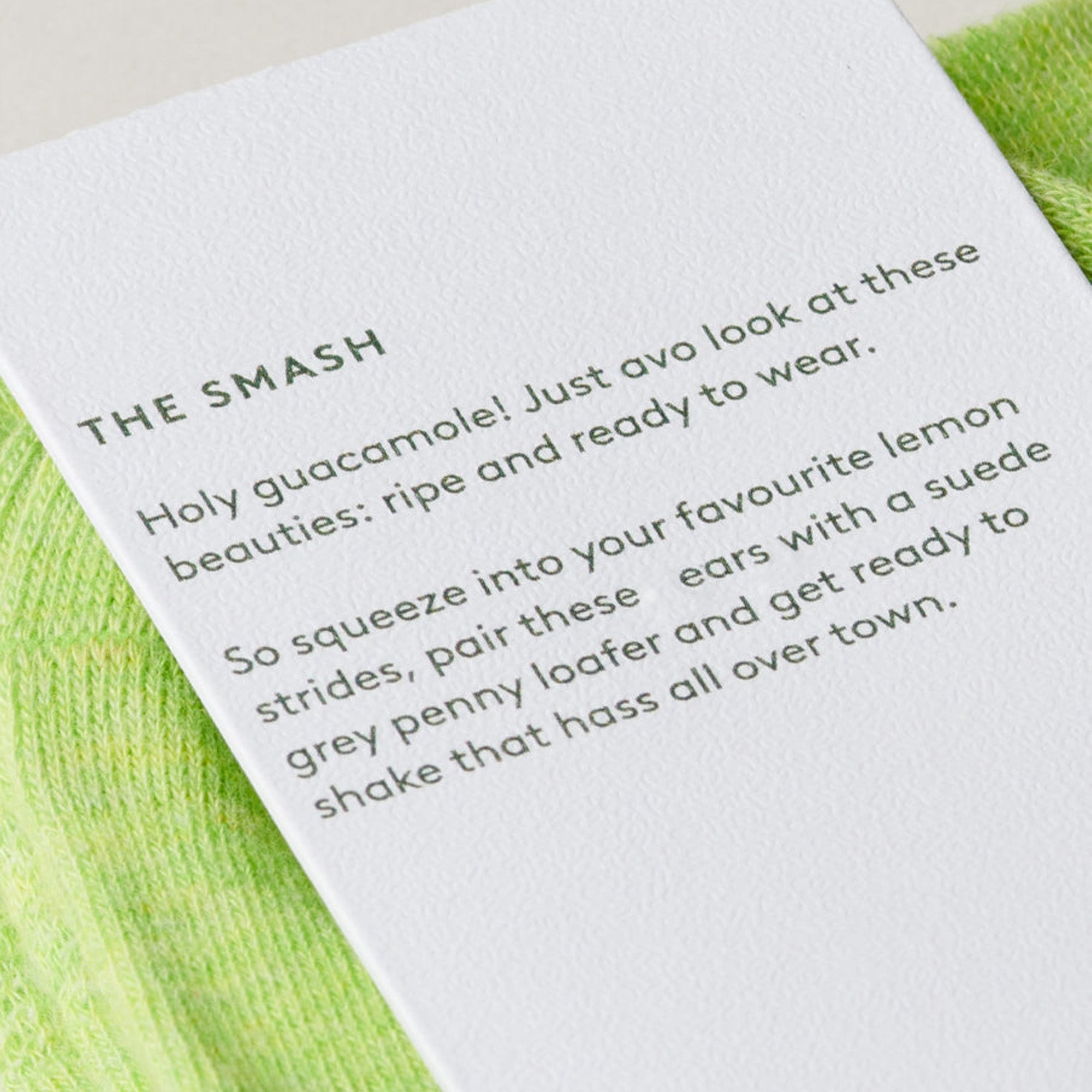 SING-SMAS-GREE-712 - The Smash Green Socks