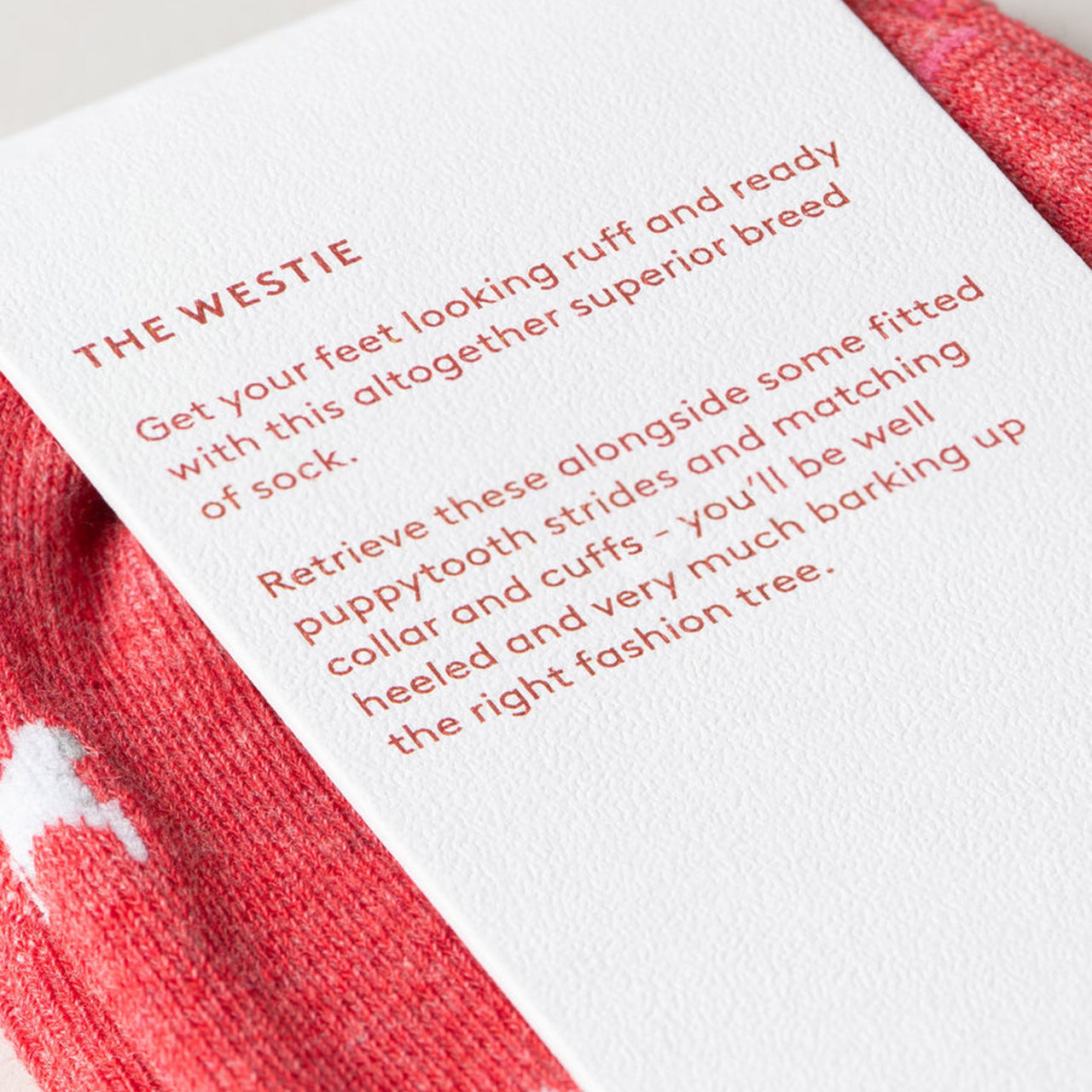 SING-WEST-RED-712 - The Westie Red Socks