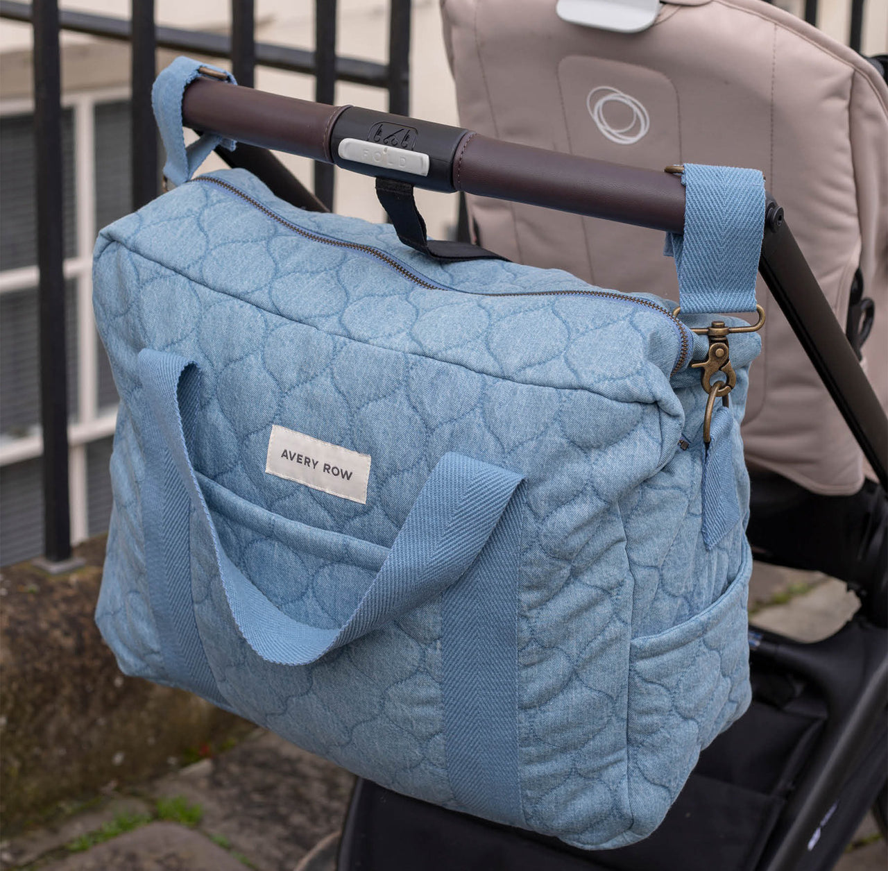 Baby Organiser Bag-CBADEN - Denim Baby Changing Bag-Avery Row