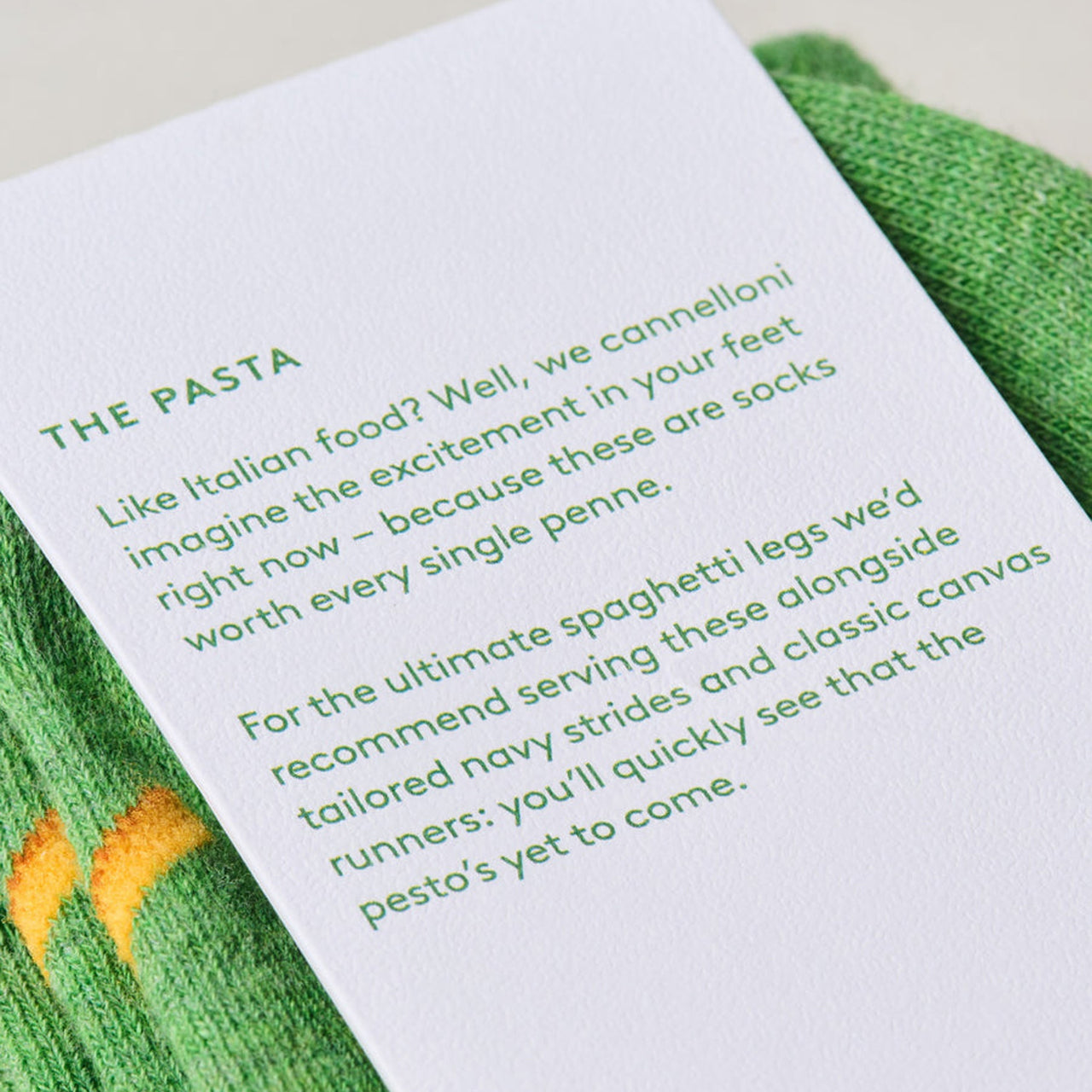 SING-PAST-GREE-712 - The Pasta Green Socks