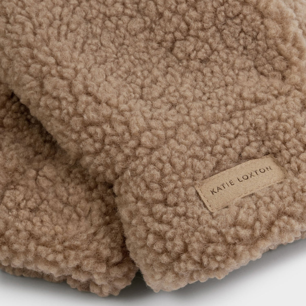 KLS882 - Faux Fur Mittens with Cord in Chocolate