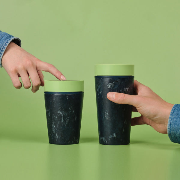 Travel Cup-RFC-12OZ-PI-GREEN - Recycled Fabric Cup 12oz Green-Circular & Co