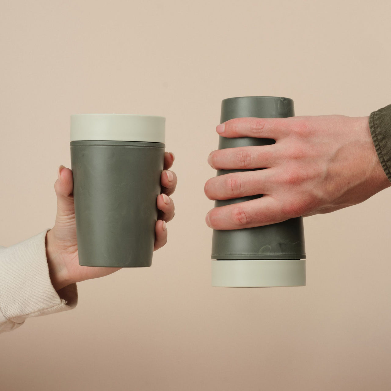 TMP-12OZ-ECRU - Traceable Marine Plastic Cup Ecru