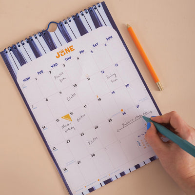 CAL-A4-COA-M - Coastal Stripe A4 2027 Calendar