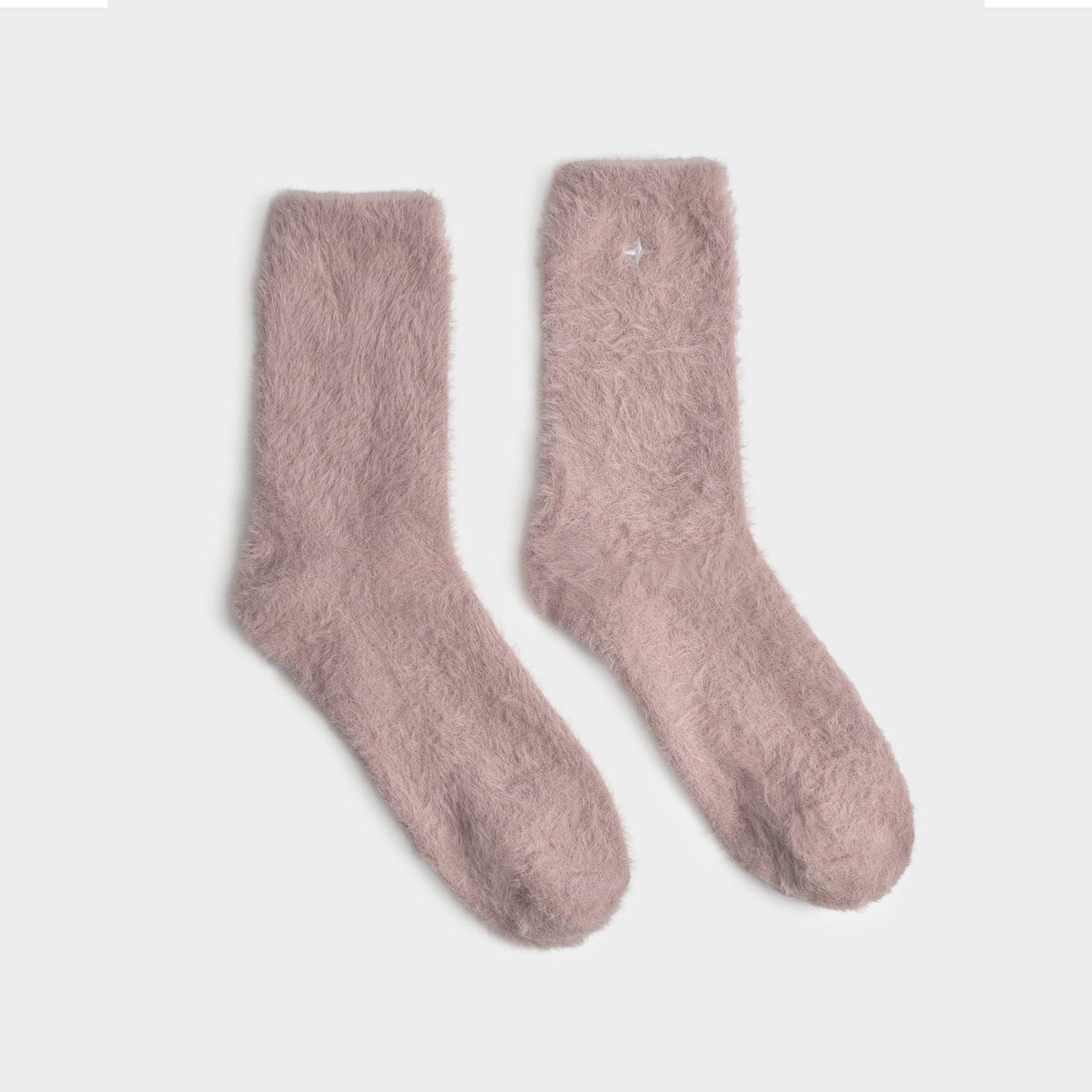 KLS813 - Fluffy Blush Pink Star Socks in Gift Box