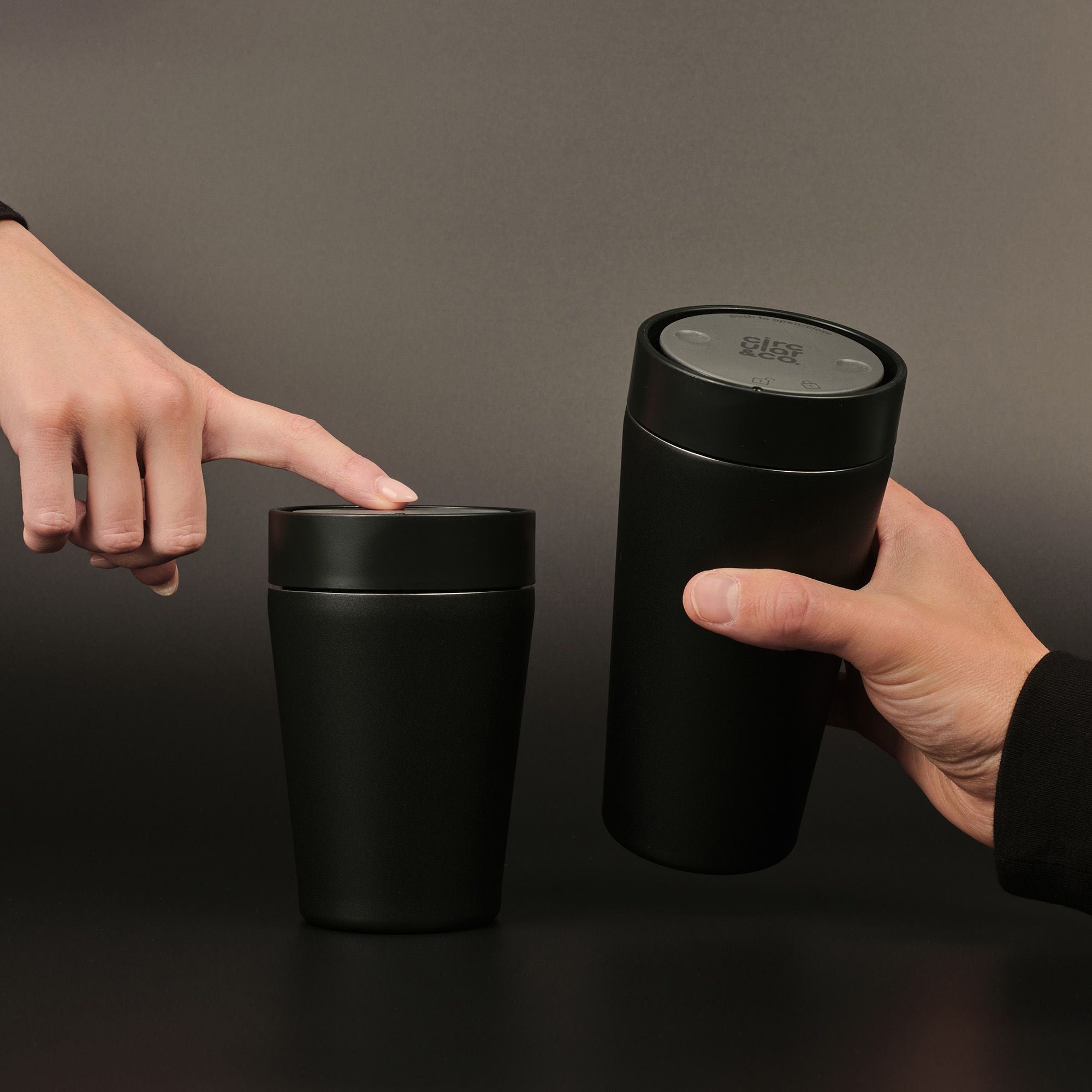 SSC-12OZ-C-IN-BLACK - Recycled Steel Cup Ink Black