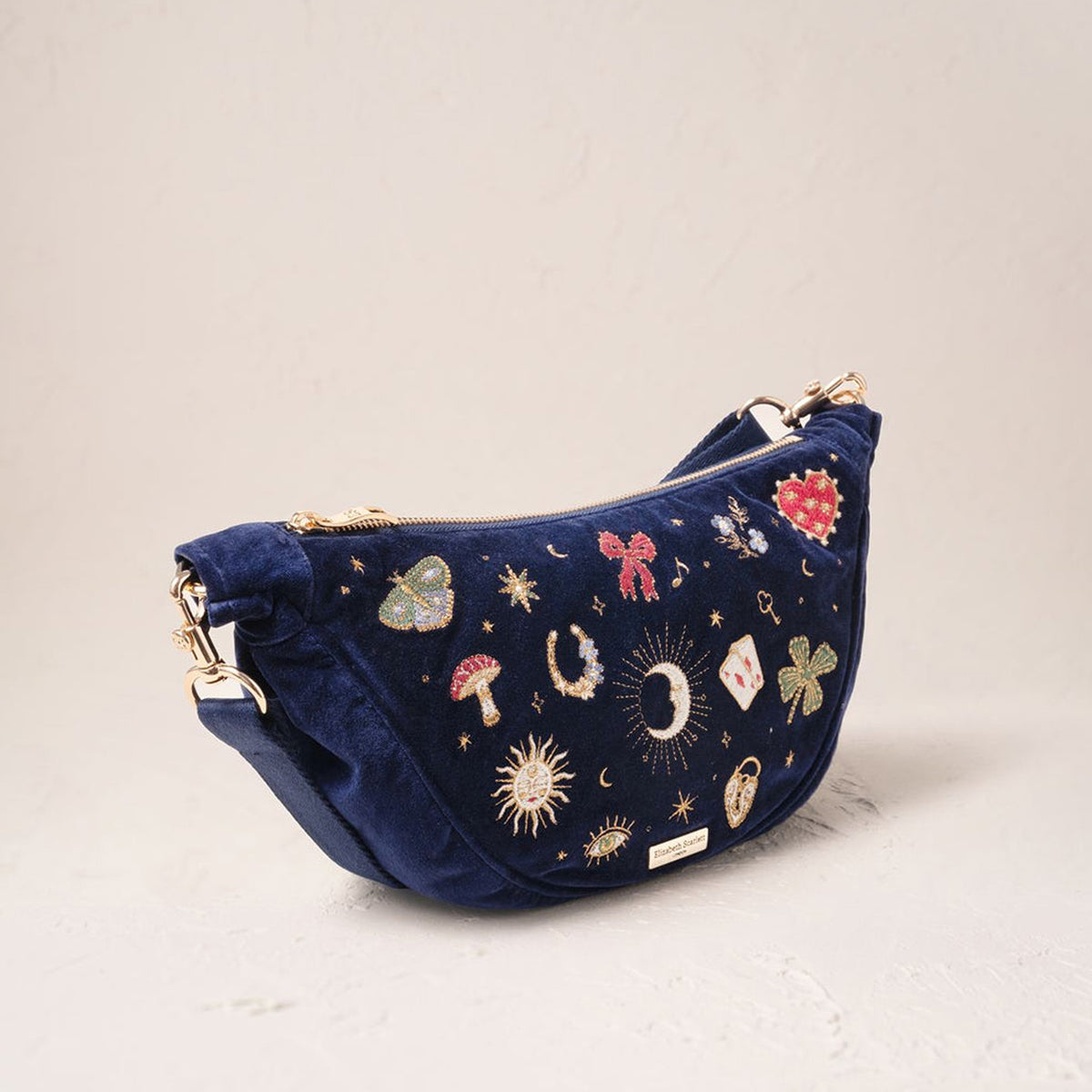 19273 - Cosmic Charms Velvet Crossbody Sling Bag