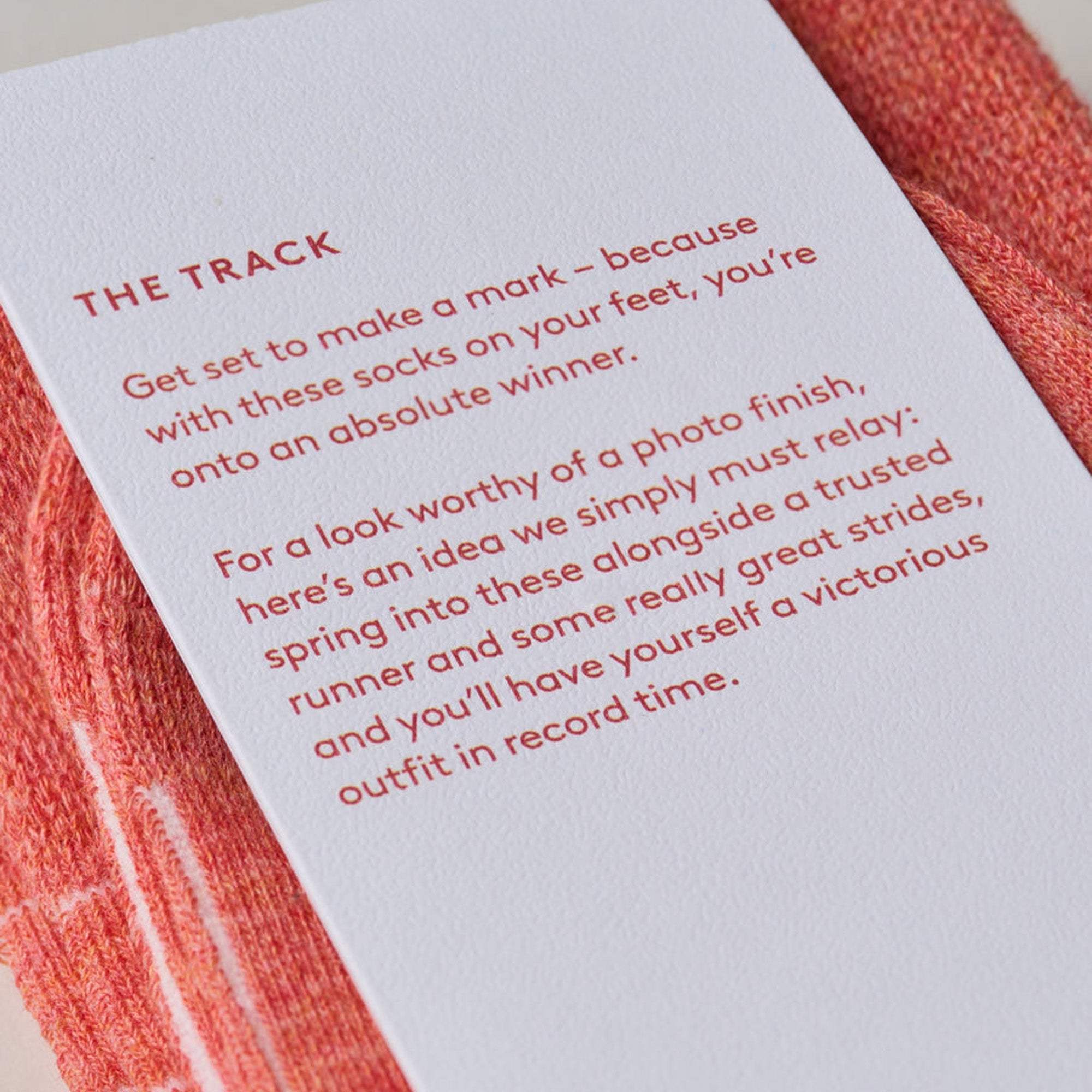 SING-TRAC-RED-712 - The Track Red Socks