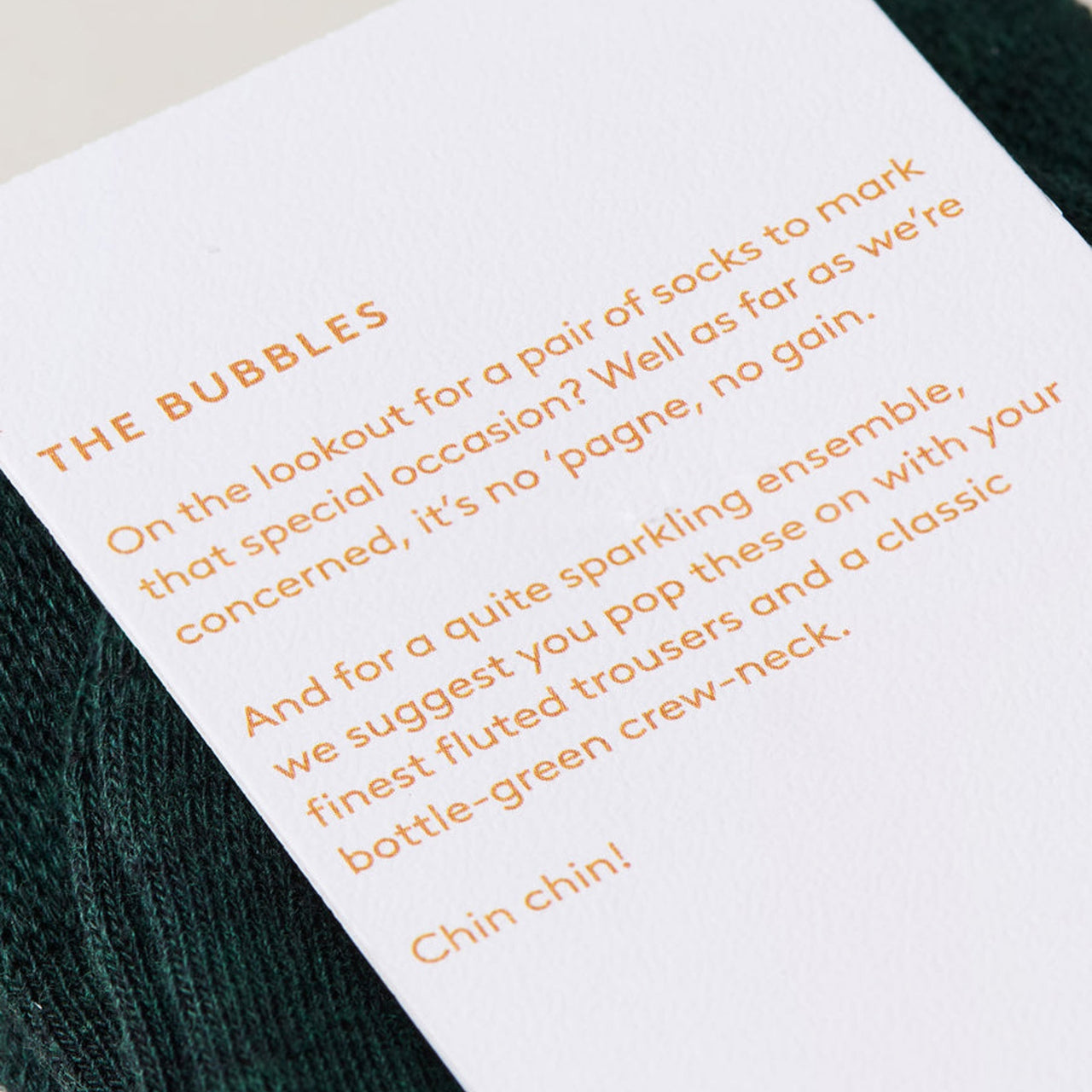 SING-BUBB-GREE-712 - The Bubbles Green Socks