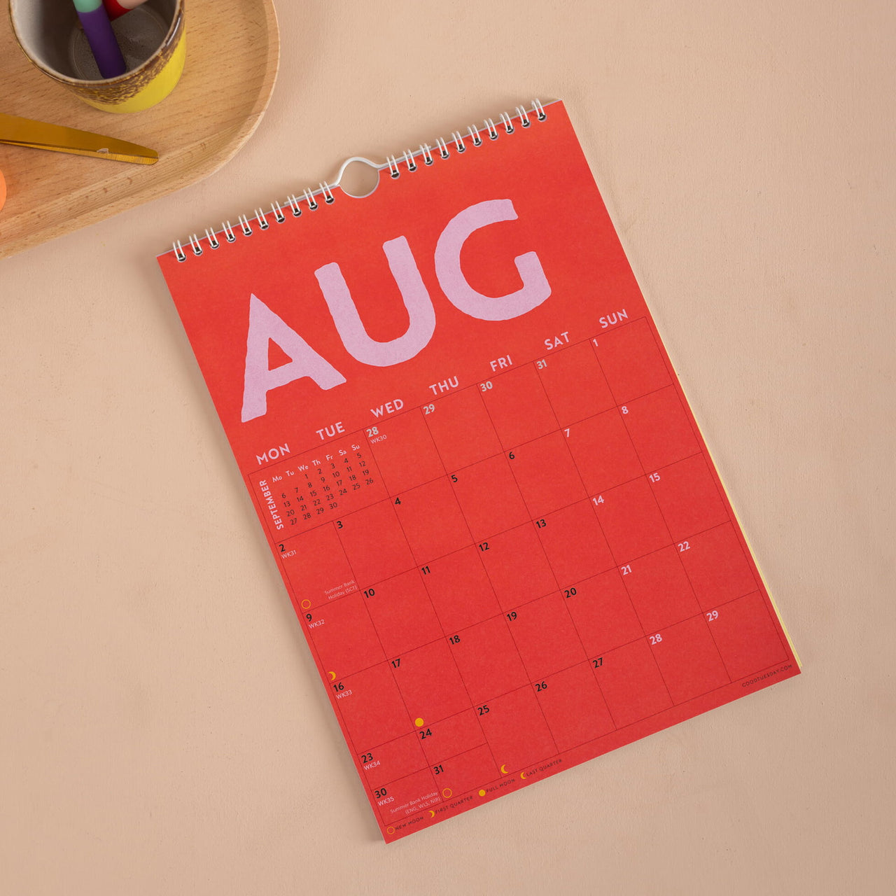 Calendar-CAL-A4-CBU-M - 2027 Colourburst A4 Calendar-Good Tuesday