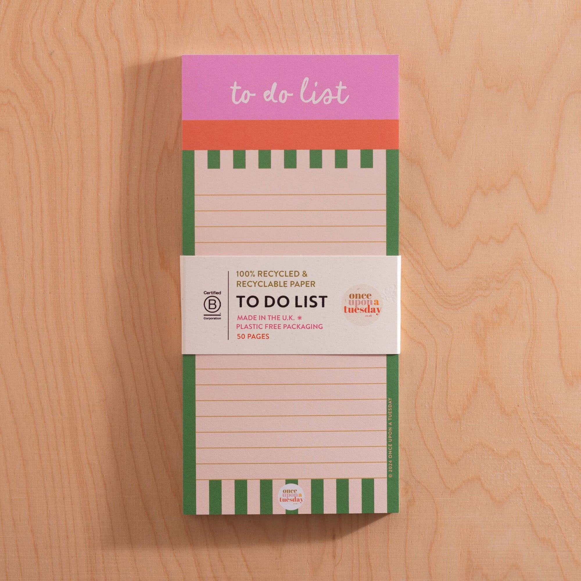 List Pad-PAD-TDL-CST-1021 - Cabana Stripe To Do List Pad-Good Tuesday