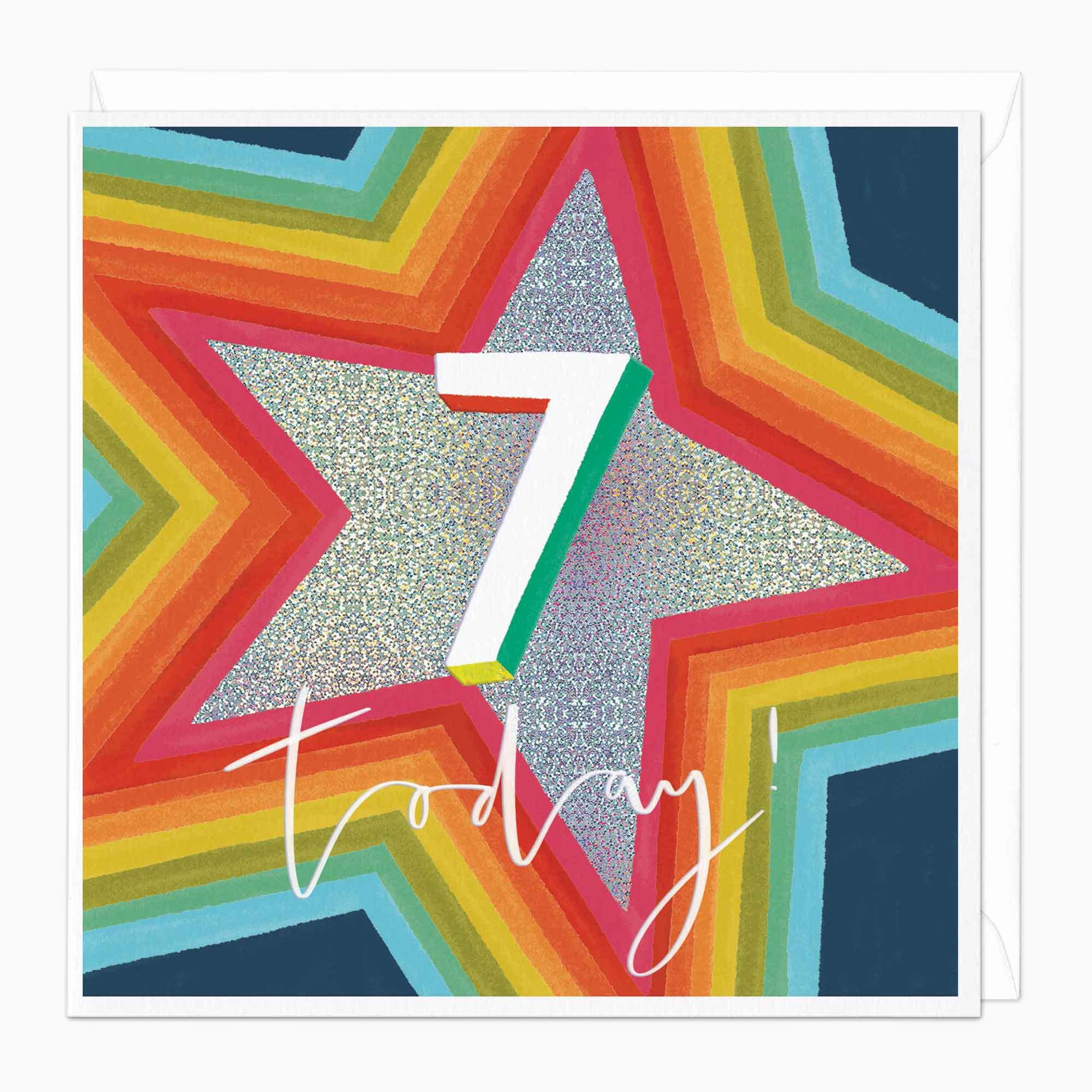 Greeting Card-F263 - 7 Today! Birthday Card-Whistlefish
