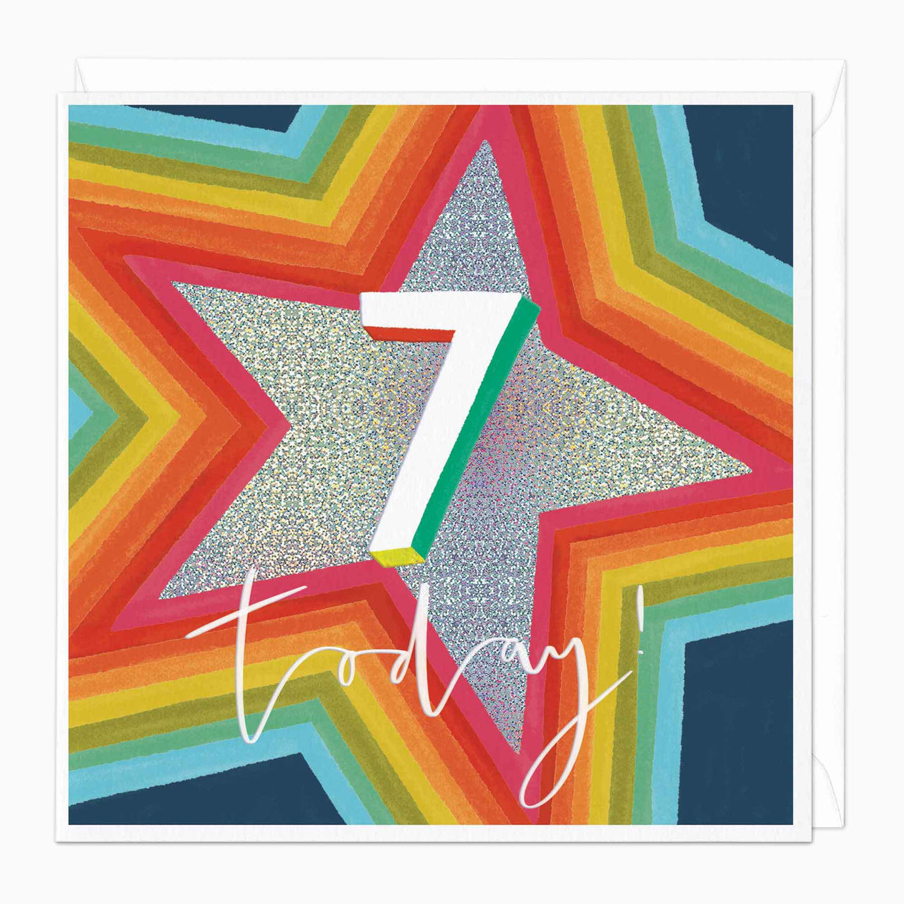Greeting Card-F263 - 7 Today! Birthday Card-Whistlefish