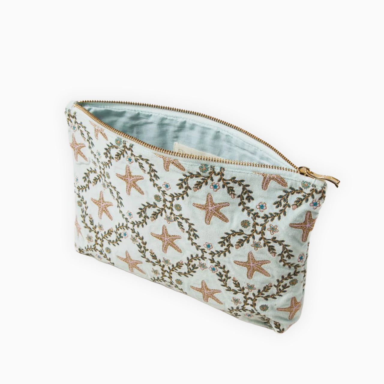 17309 - Starfish Garden Velvet Everyday Pouch