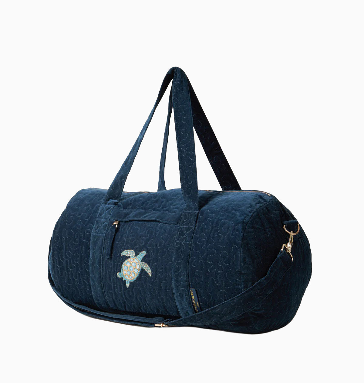 Turtle Navy Velvet Overnight Bag - Whistlefish