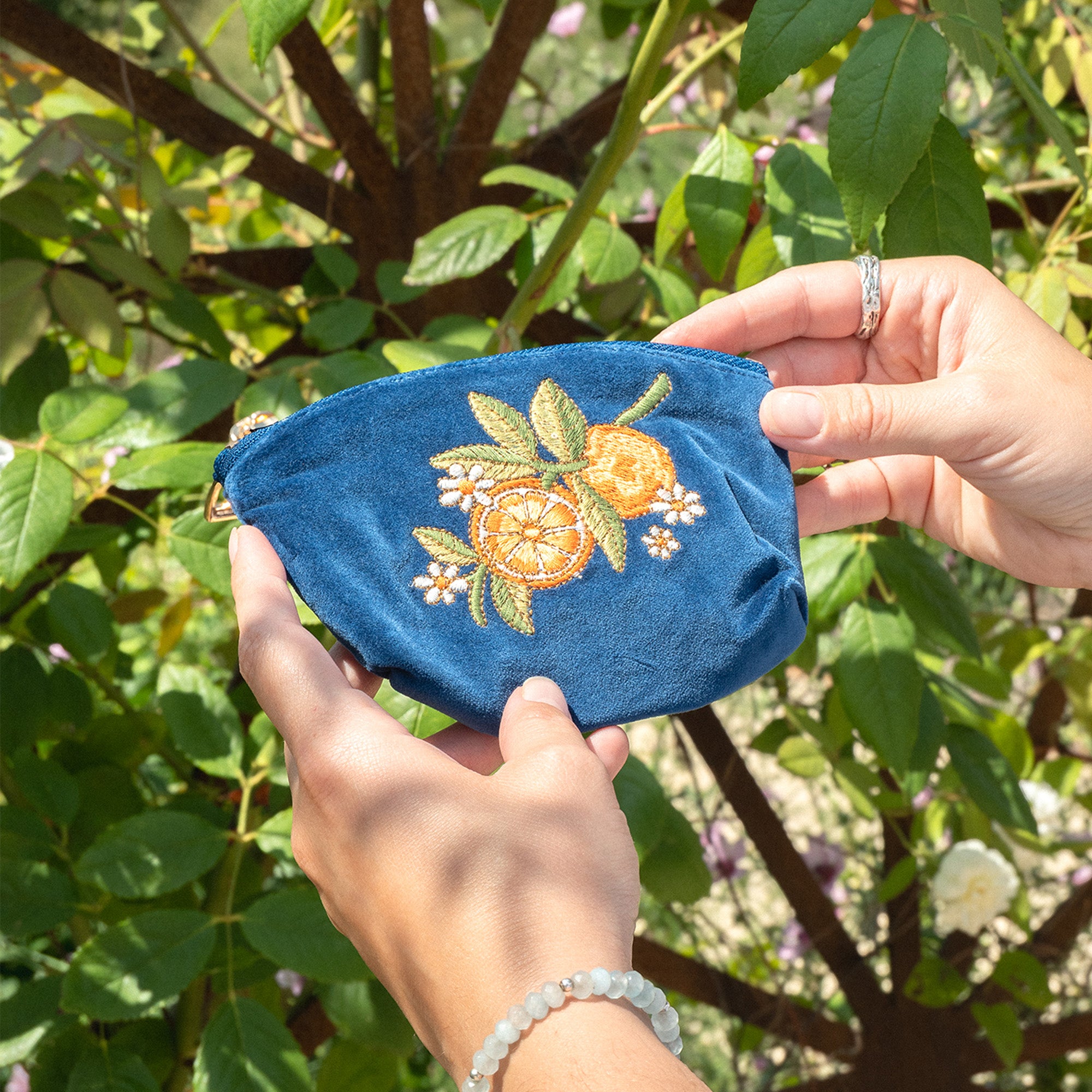 Coin Purse-80269 - Orange Blossom Coin Purse-Elizabeth Scarlett