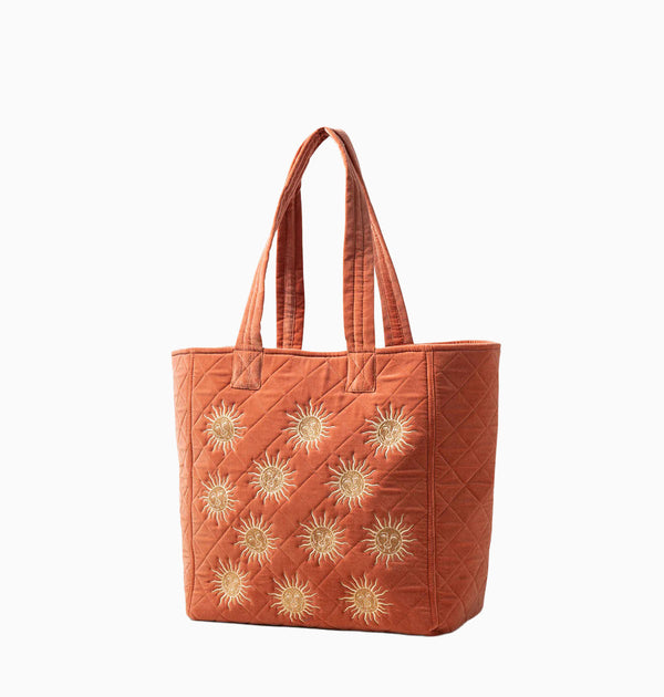 Velvet Tote-85363 - Sun Goddess Rust Velvet Tote-Elizabeth Scarlett