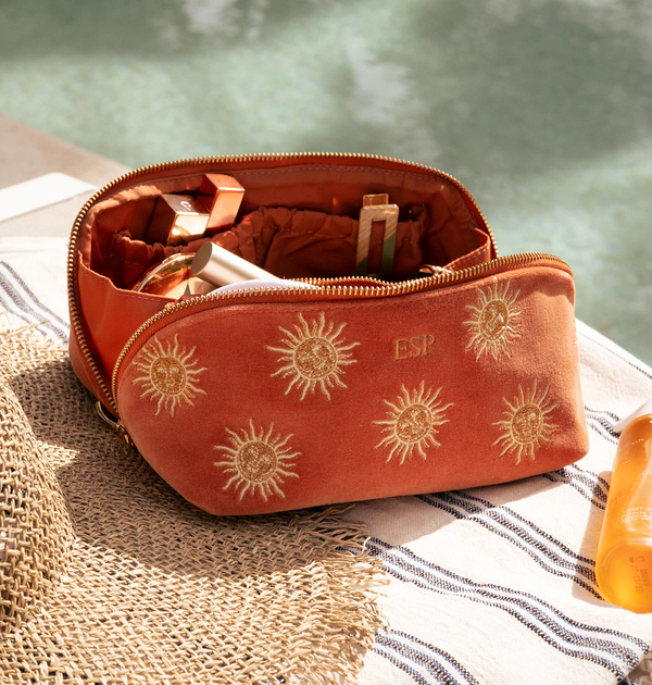Makeup Bag-86230 - Sun Goddess Open Flat Makeup Bag-Elizabeth Scarlett