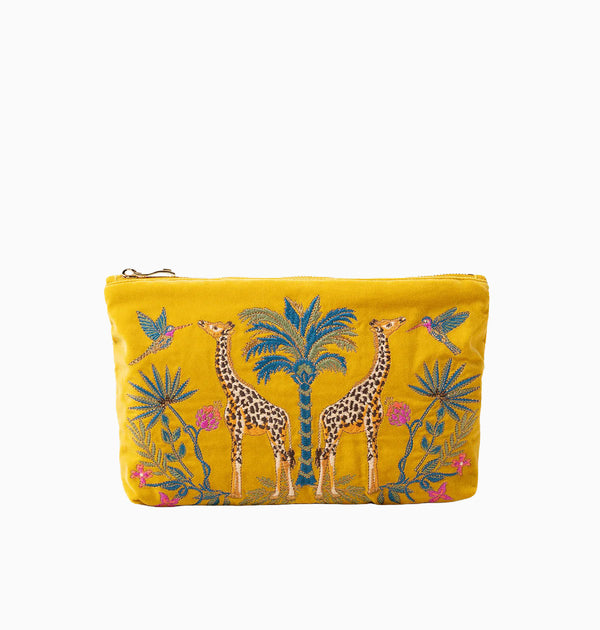 Pouch-97557 - Wild Giraffe Palm Everyday Pouch-Elizabeth Scarlett