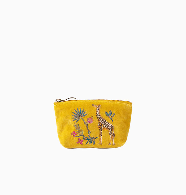 Coin Purse-97595 - Wild Giraffe Palm Coin Purse-Elizabeth Scarlett