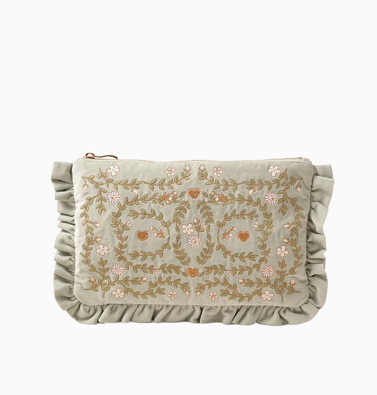 Pouch-98301 - Mediterranean Garden Velvet Everyday Pouch-Elizabeth Scarlett