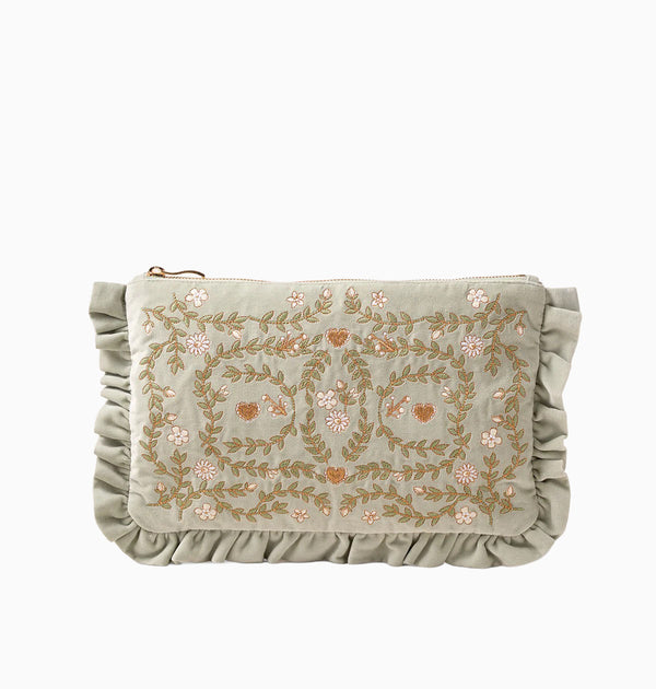Pouch-98301 - Mediterranean Garden Velvet Everyday Pouch-Elizabeth Scarlett