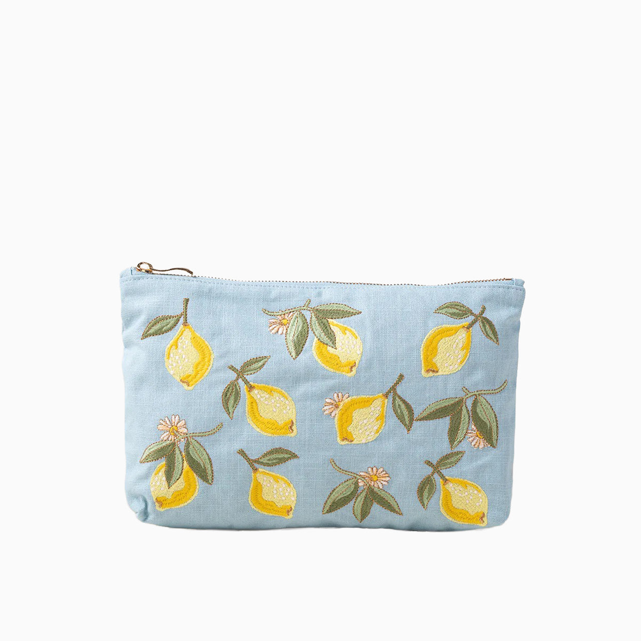 Pouch-98363 - Lemon Blossom French Blue Everyday Pouch-Elizabeth Scarlett