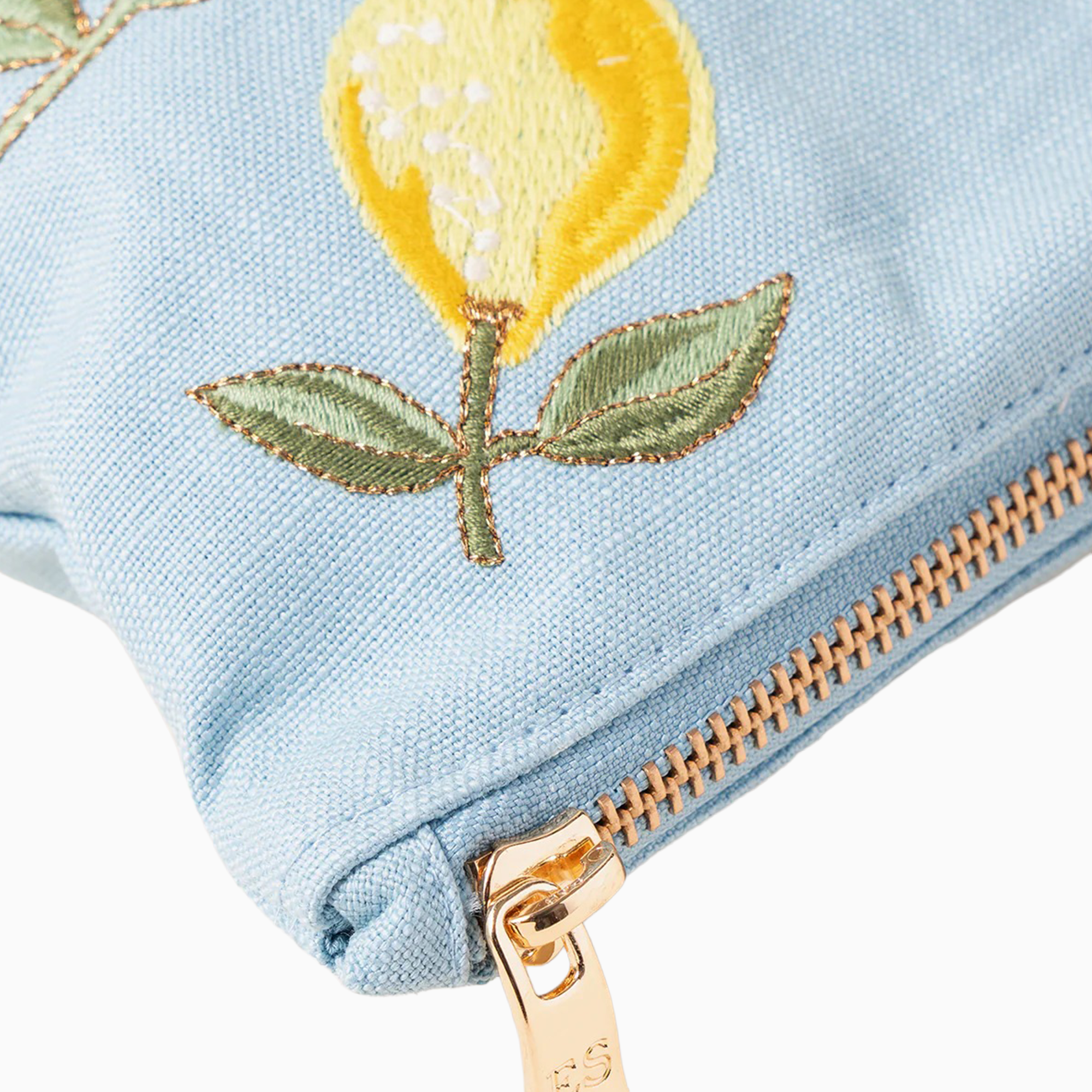Pouch-98363 - Lemon Blossom French Blue Everyday Pouch-Elizabeth Scarlett