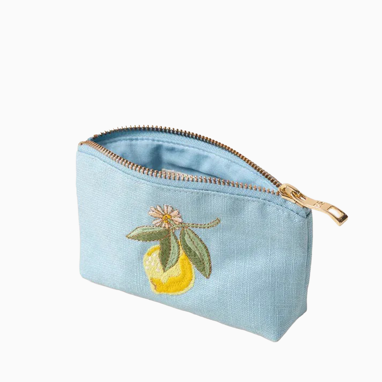 Coin Purse-98400 - Lemon Blossom French Blue Coin Purse-Elizabeth Scarlett
