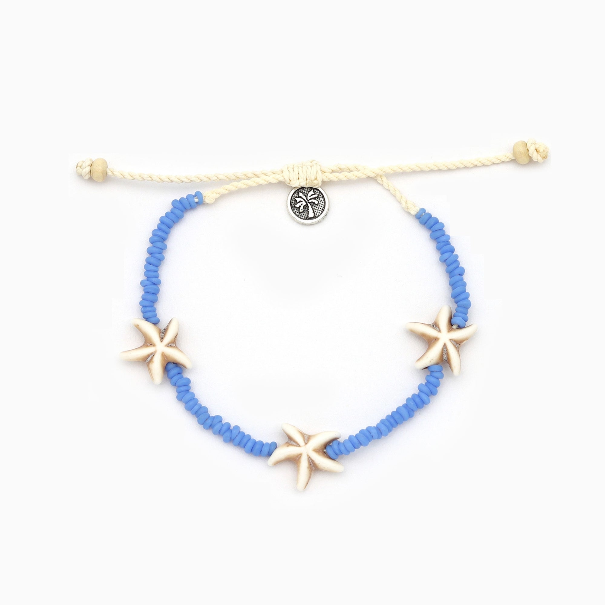 Anklet-KALGA-001 - Tidepool Star Beach Blue Anklet-Pineapple Island