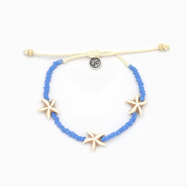 Anklet-KALGA-001 - Tidepool Star Beach Blue Anklet-Pineapple Island