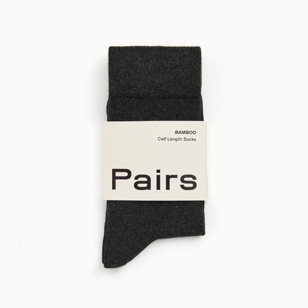 Socks-BAMCHARL25 - Storm Grey Large Bamboo Socks-Pairs Socks
