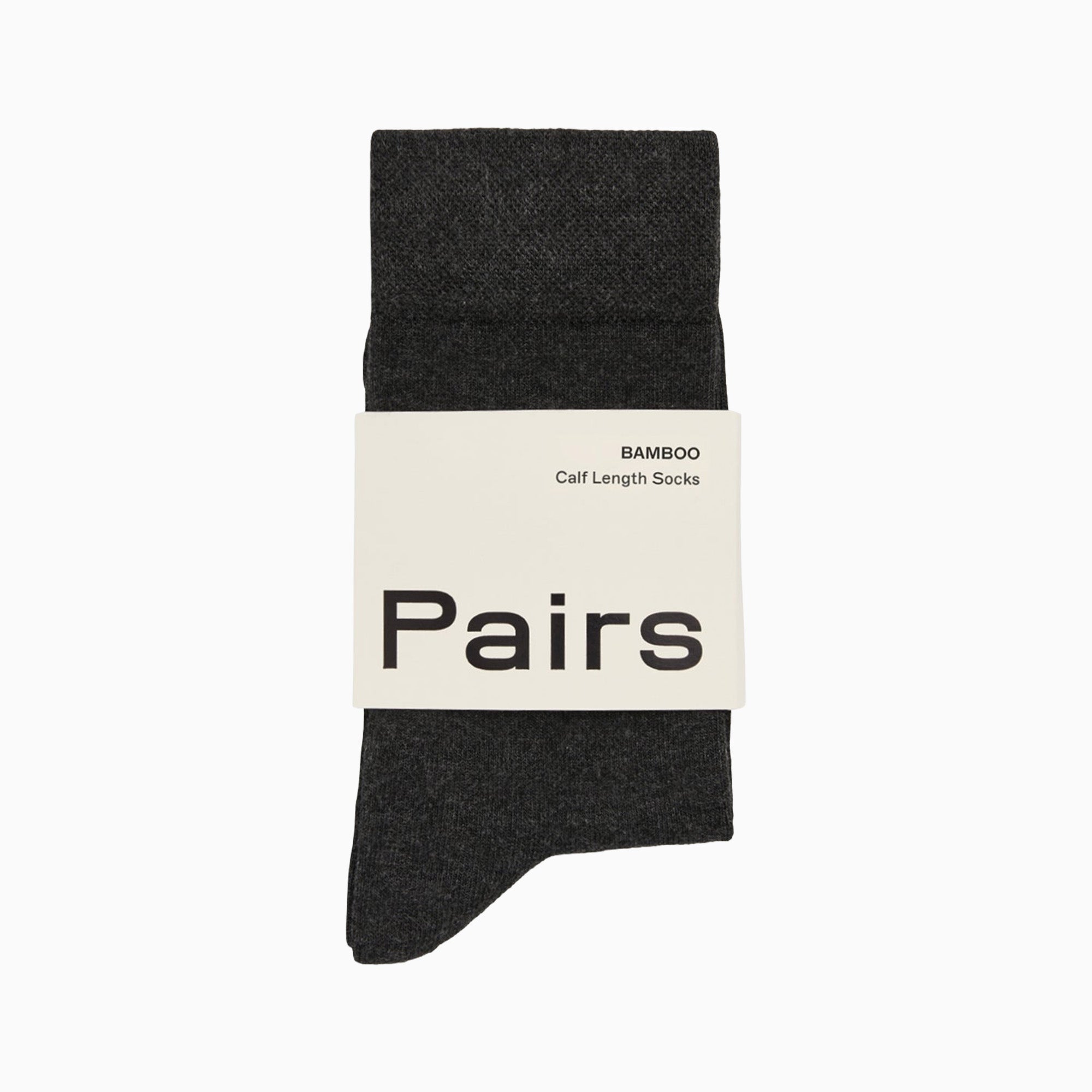 Socks-BAMCHARS25 - Storm Grey Bamboo Socks-Pairs Socks