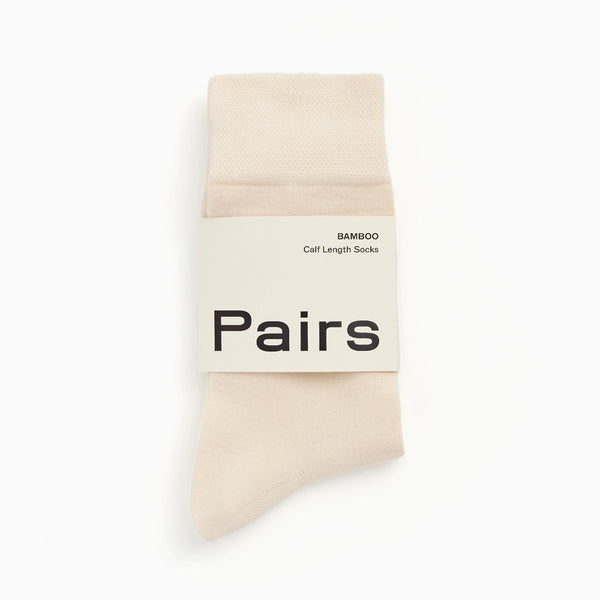Socks-BAMCREAML25 - Clotted Cream Large Bamboo Socks-Pairs Socks