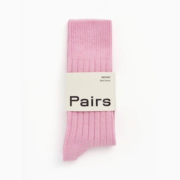 Socks-BEDWOLCANDS25 - Sugar Pink Small Merino Bed Socks-Pairs Socks