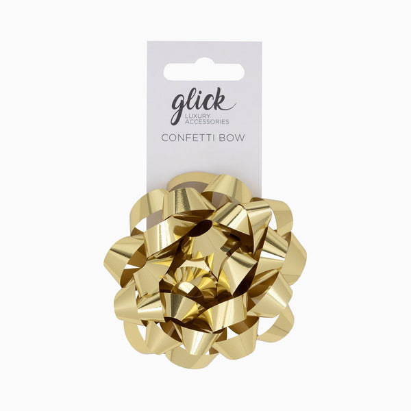 Bow-BFM06 - Confetti Bow Metallic Gold-Glick