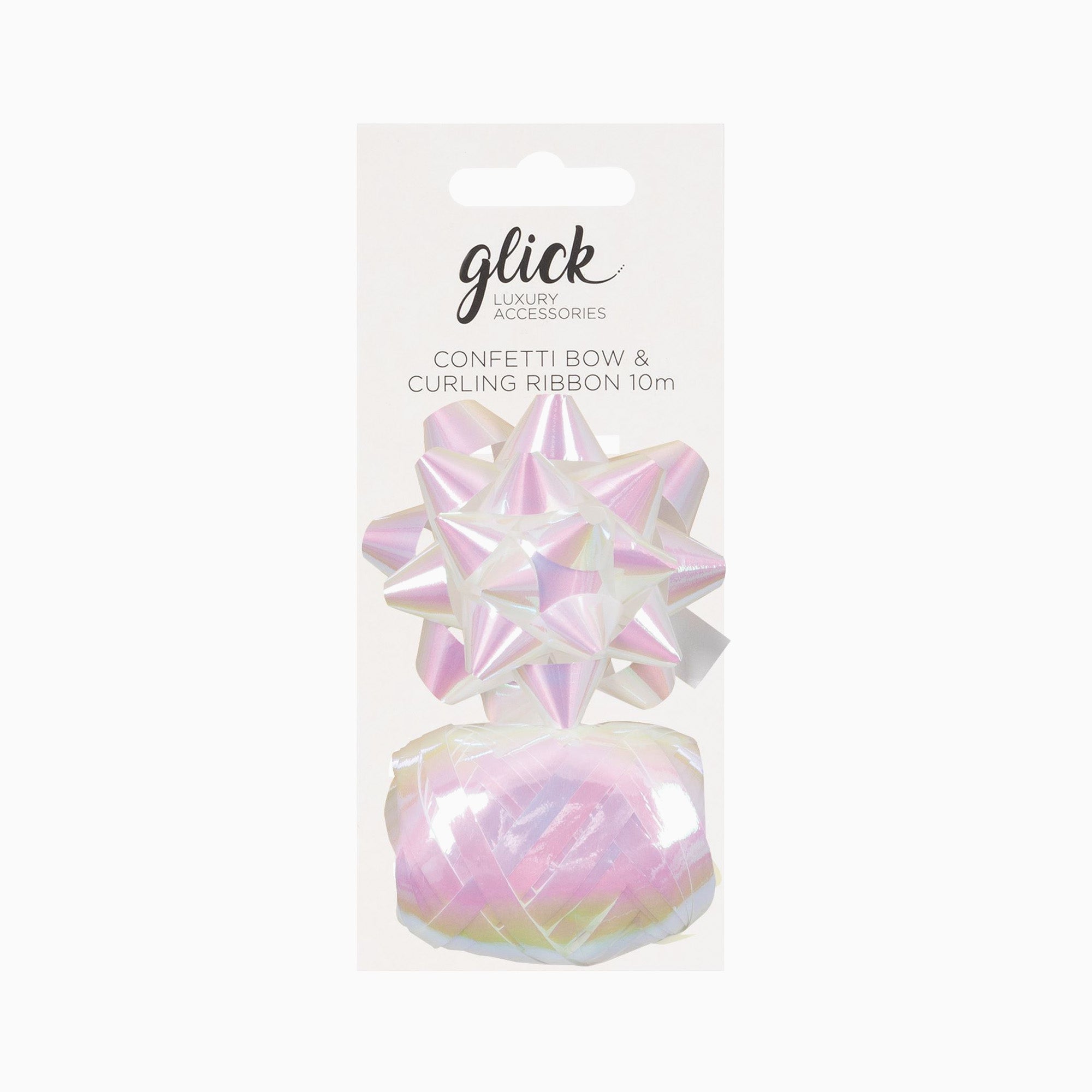 BKI10 - Iridescent White Bow & Ribbon Pack