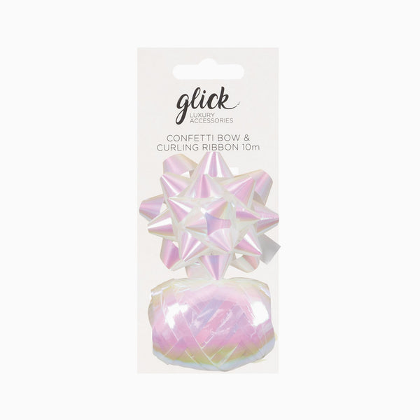 BKI10 - Iridescent White Bow & Ribbon Pack