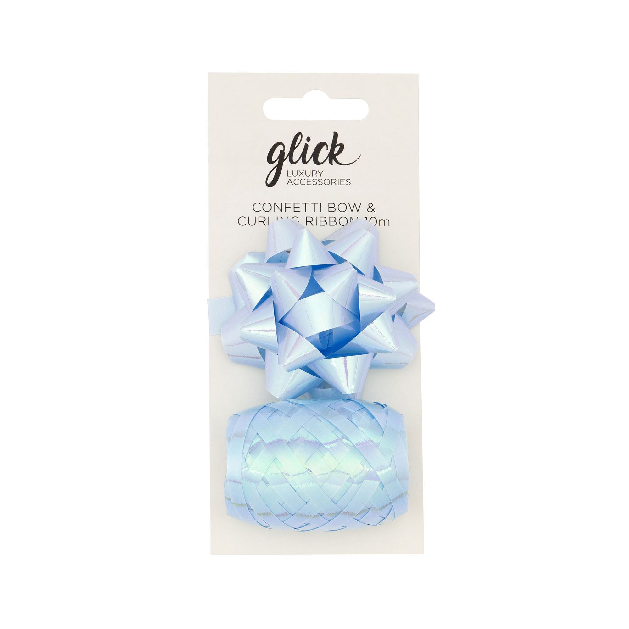 Bow & Ribbon-BKI32 - Bow & Ribbon Pack Irridescent Baby Blue-Glick