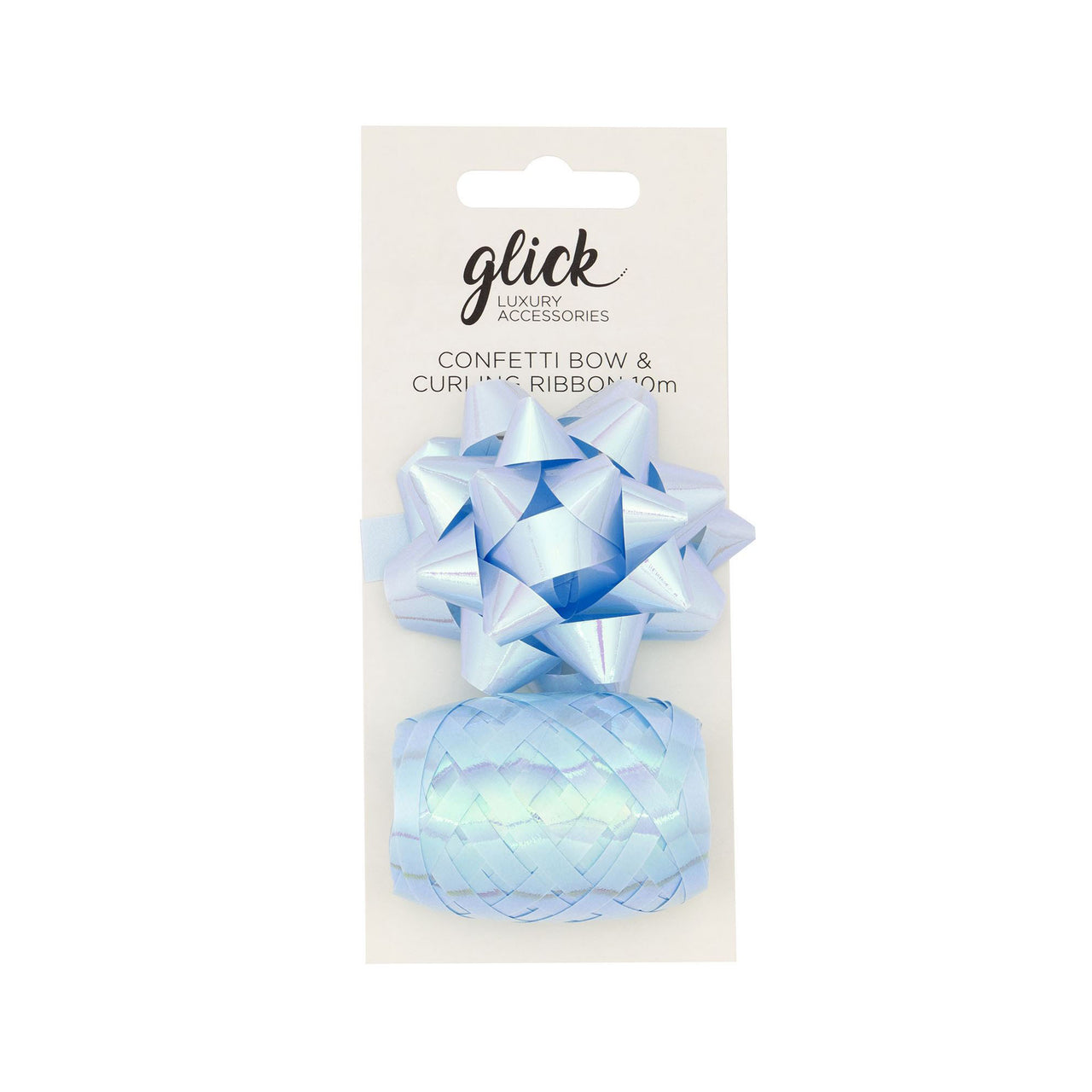 Bow & Ribbon-BKI32 - Bow & Ribbon Pack Irridescent Baby Blue-Glick