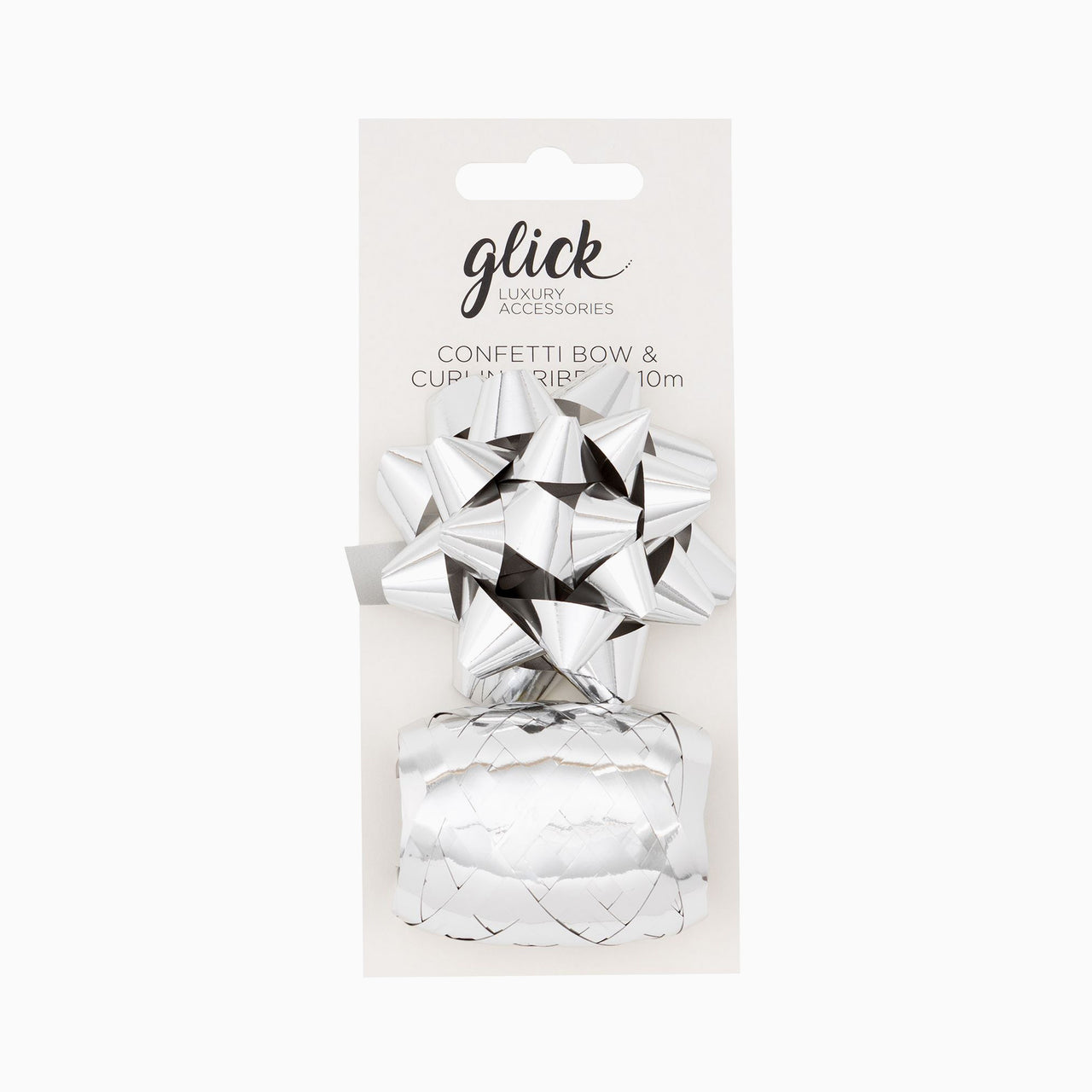 Bow & Ribbon-BKM05 - Bow & Ribbon Pack Metallic Silver-Glick