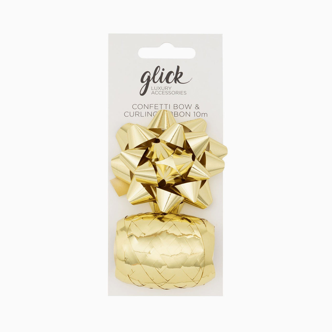 Bow & Ribbon-BKM06 - Metallic Gold Bow & Ribbon Multipack-Glick